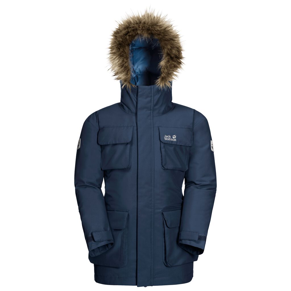 Jack Wolfskin ICE EXPLORER αδιάβροχο μπουφάν παιδικά βαθυ μπλε σκουρο | GR6343124